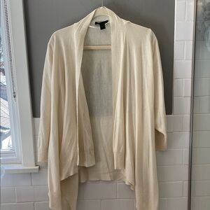 Mango Cream Women's Open Front Shrug